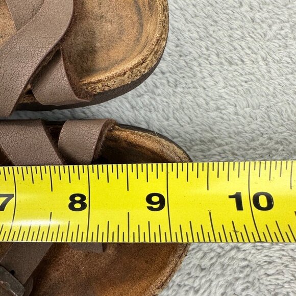 Birkenstock Miyari Brown Leather Sandals Women’s Size 37 EU - Picture 10 of 12